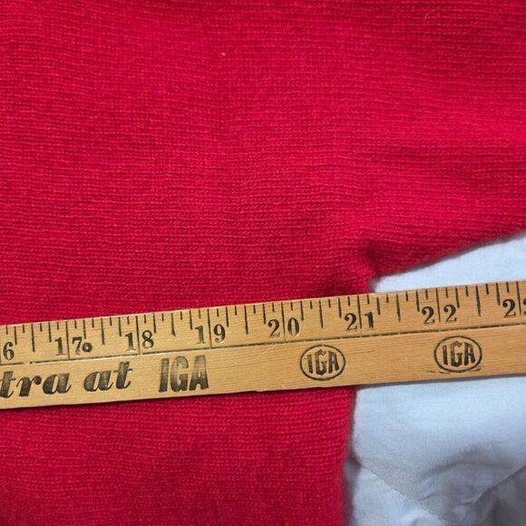 EUC BIANCO & BLU RED MERINO WOOL BLEND BOATNECK SWEATER TOP SIZE M - Picture 15 of 16